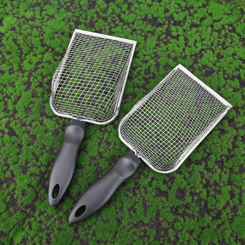 2pcs Gardening Sifter, Sand Compost Sifter with Handle Garden Sifters Compost Sifter Screen Garden Sieve Sifter Potting Scoop for Sand Rocks Dirt Compost