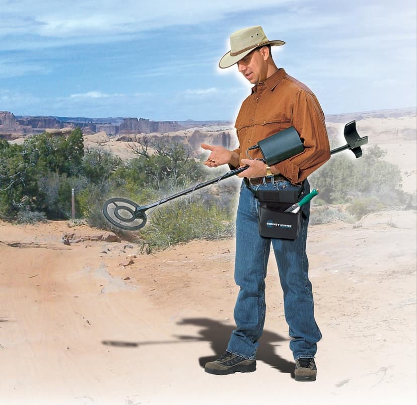 Bounty Hunter Quick Silver Metal Detector for Adults and Kids with Free Pinpointer – Lightweight Design, Target ID, and Discrimination for Coins, Relics, and Jewelry Detection