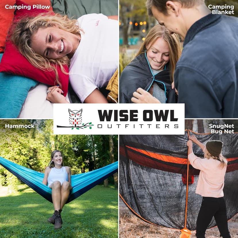 Wise Owl Outfitters Ultimate Comfort Camping Hammock Chair - Adjustable Height, Backrest, and Padded Seat - Perfect for Short & Tall Adventurers - Green