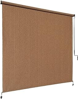 Coolaroo 460082 Roller Shade, 10'x 8', Walnut
