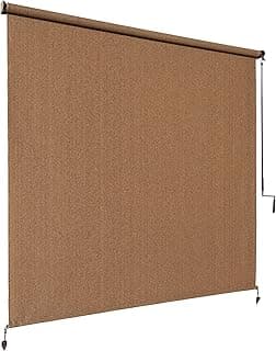 Coolaroo 460082 Roller Shade, 10'x 8', Walnut