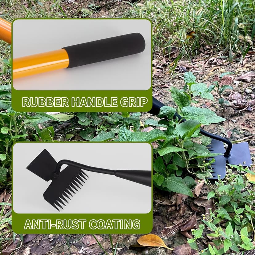 Weed Puller Tool, Heavy Duty Long Handle Stand Up Manual Weeder Remove for Yard Lawn Patio Garden -55Inch