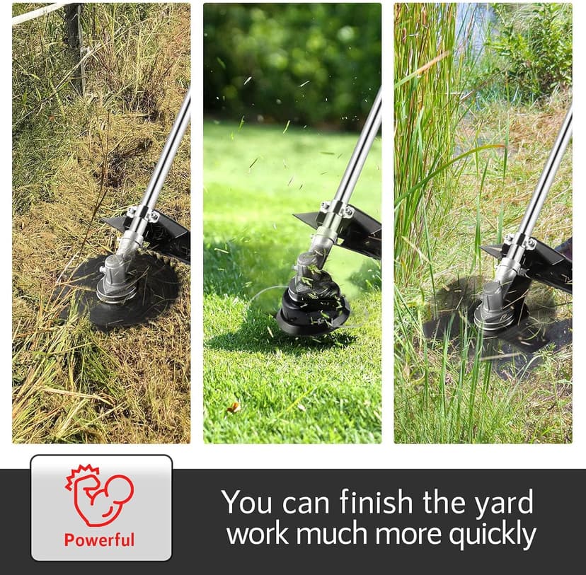 COOCHEER Weed Wacker 58cc, 4 in 1 Cordless Weed Eater Gas Powered, 2-Cycle String Trimmers Gas Brush Cutter Straight Shaft Gas Grass Trimmer for Lawn and Garden Care Trimming, Red