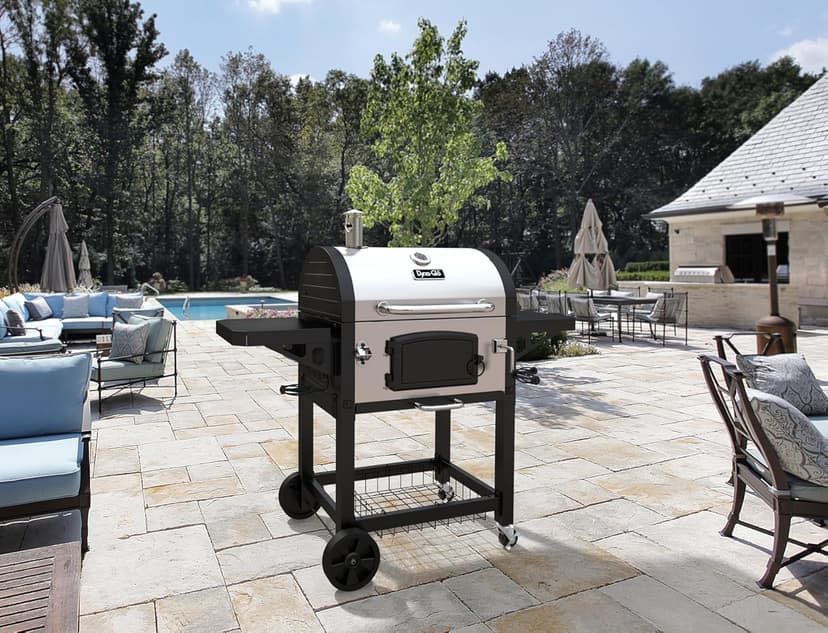 Dyna-Glo DGN486SNC-D Heavy Duty Stainless Charcoal Grill, Large