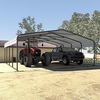 VEIKOU Metal Carport, Car Ports 20x20 Heavy Duty for Snow, Carports with Innovative Assembly Structure, Metal Garage Shelter for Car, Boat, Truck