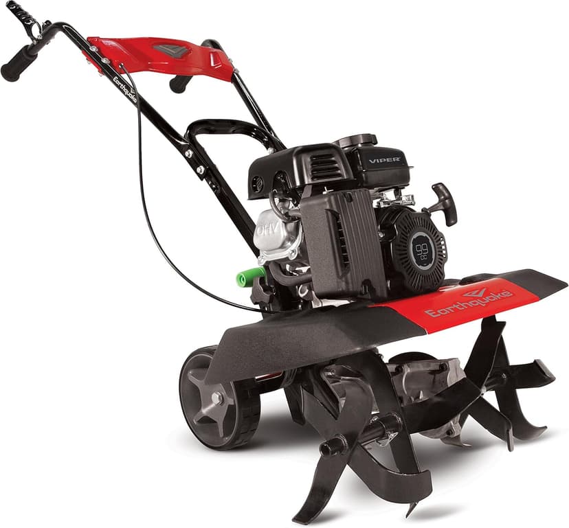 Earthquake 20015 Versa 2-in-1 Tiller Cultivator with a 99cc 4-Cycle Viper Engine, 2-in-1 Front Tine Tiller and Cultivator, Removable Side Shields and Outer Tines