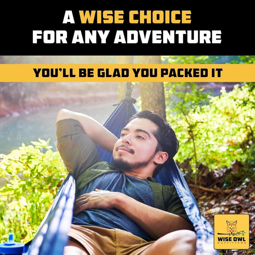 Wise Owl Outfitters 4in1 Hammock - Camping Hammock, Shelter Tarp, Poncho, and Footprint - Camping Essentials and Accessories for Campers