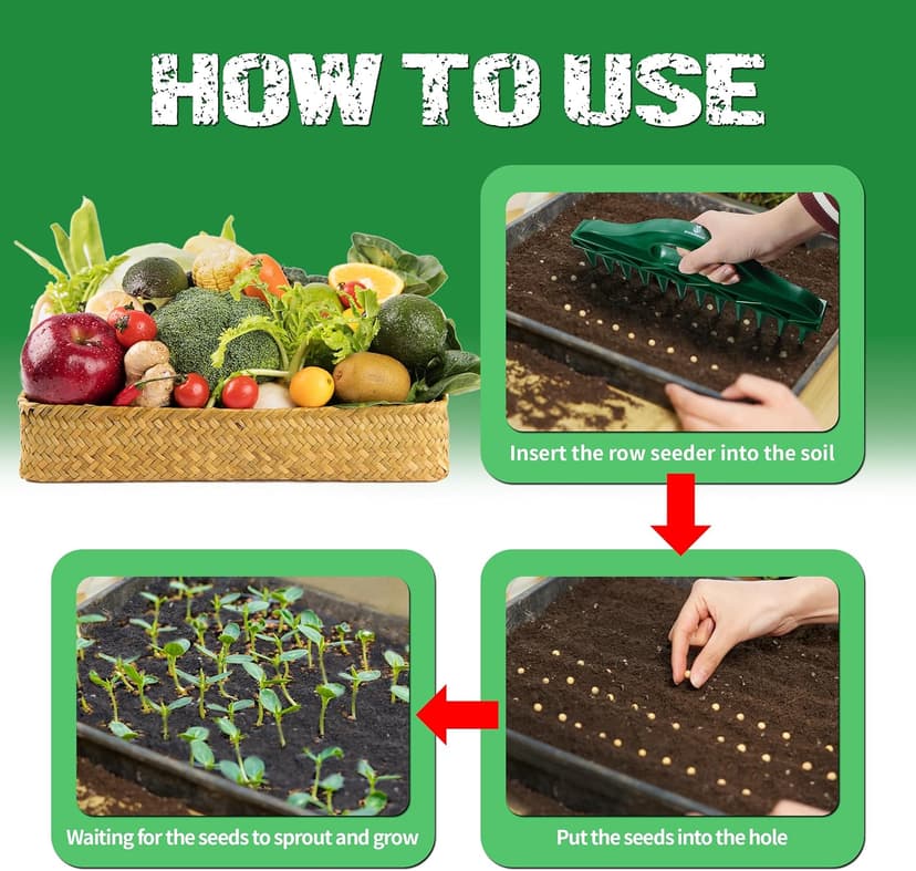 Seeding Square and Row Seeder - Seed spacing Tools to Help You Garden Better