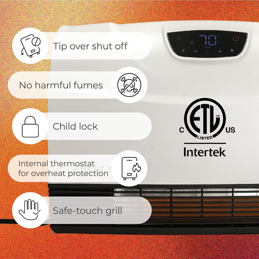 Heat Storm HS-1500-PHX-WIFI Infrared Heater, Wifi Wall Mounted
