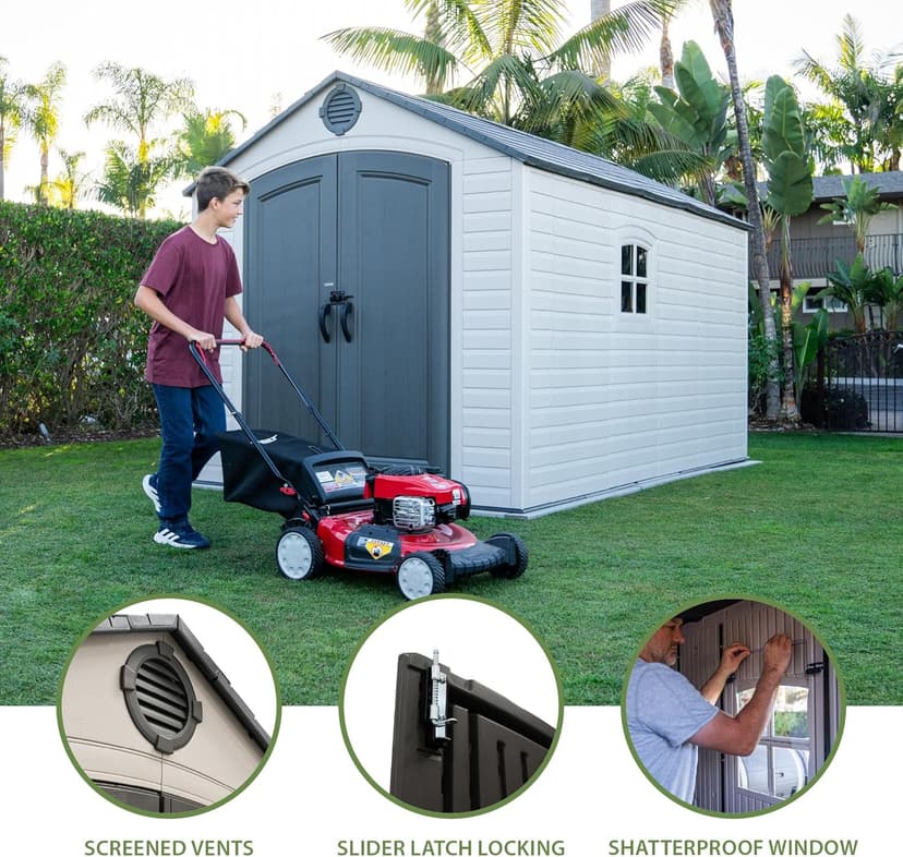 Lifetime Outdoor Storage Shed, 8 x 12.5 Foot