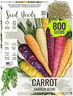 Seed Needs Carrot Seeds for Planting Rainbow Carrots - Non-GMO Heirloom & Untreated Veggie Seed to Grow a Home Grown Vegetable Garden in Fall or Spring (1 Pack)