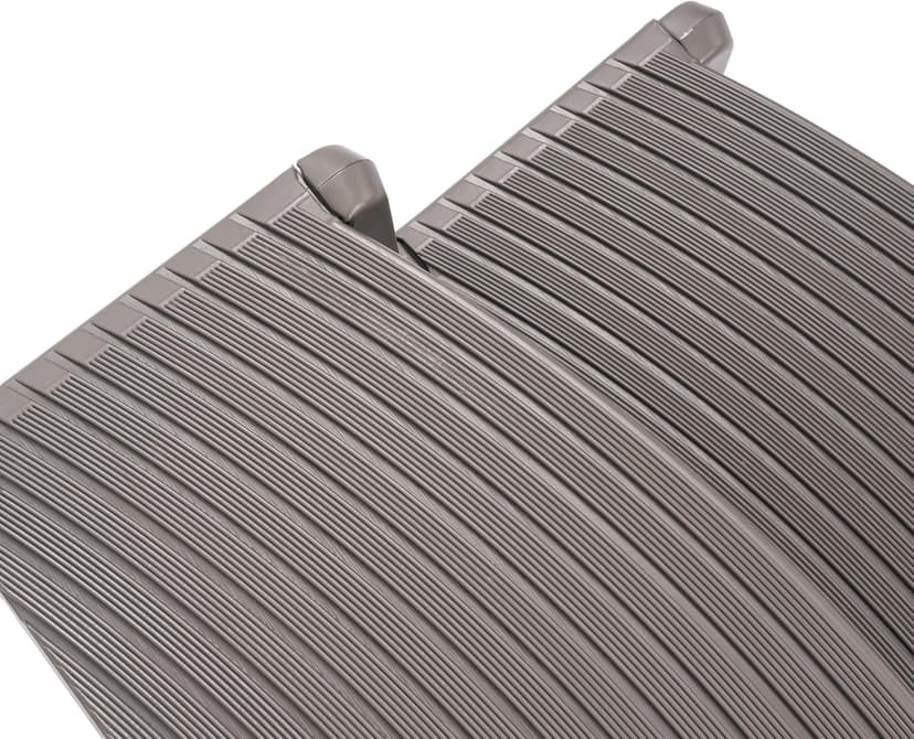 ECOTRIC Spa Step Hot Tub 2-Step Universal Outdoor Indoor Step Stool Pool Ladder Slip Resistant Striped - Carbon Gray Plastic