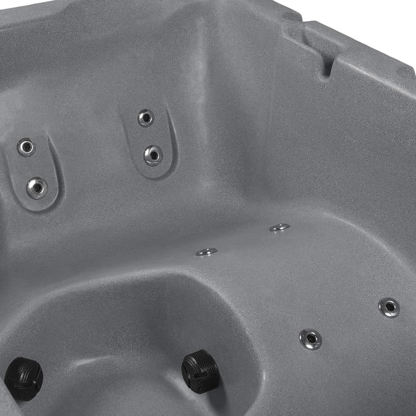 Aqualife Current 4-Adult Outdoor Hot Tub, Uses Standard Outlet, 14 Hydrotherapy Jets, Underwater Led Lighting, Cover Included