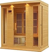 DYNAMIC SAUNAS Maxxus 4 Per Low EMF FAR Infrared Carbon Canadian Hemlock Sauna