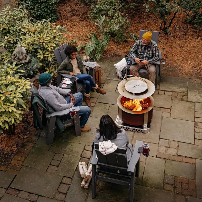 Breeo Smokeless FIrePit (X Series 24, Corten Steel) | 27.5 inch Smokeless Fire Pit for Outside | 62 Pounds | Ideal for Families Compatible with Wide Range of Breeo Accessories