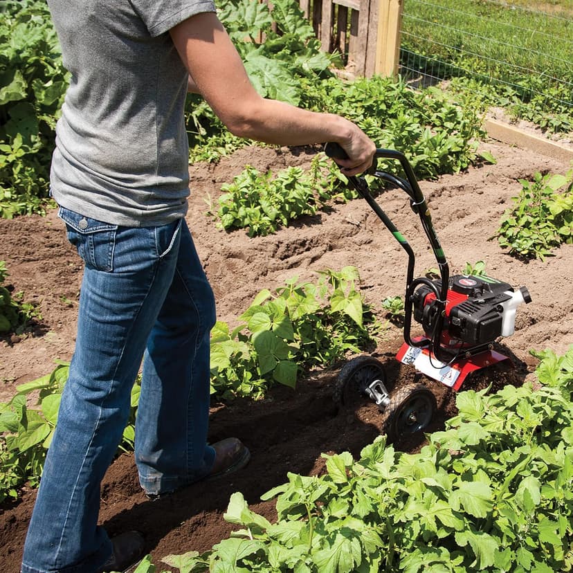 Earthquake MC43 Cultivator, 43cc 2-Cycle Viper Engine, 6-10” Adjustable Width, 8” Max Depth, Overhand Handlebars, Lightweight, U.S. Based Customer Service