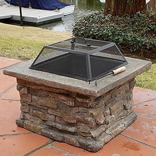 Christopher Knight Home Corporal Square Fire Pit, Stone