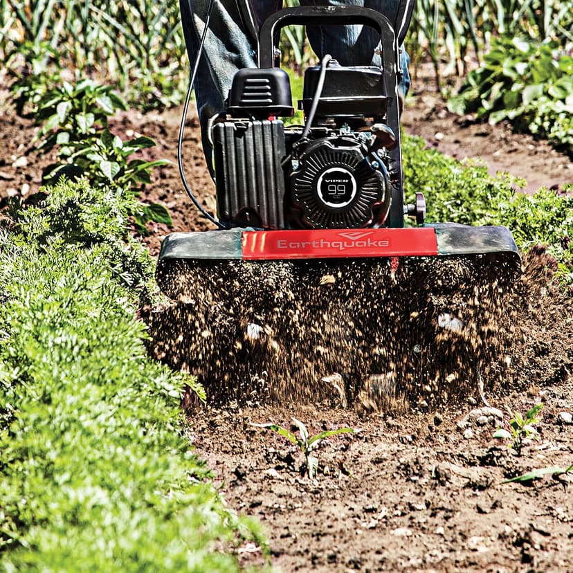 Earthquake 20015 Versa 2-in-1 Tiller Cultivator with a 99cc 4-Cycle Viper Engine, 2-in-1 Front Tine Tiller and Cultivator, Removable Side Shields and Outer Tines