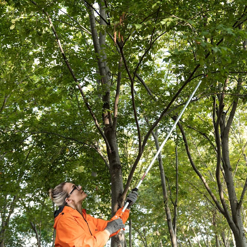 KSEIBI 143010 Long Reach 3.5 ft (1.0m) Cut & Hold Bypass Pruner - Lightweight Aluminum, Rust-Resistant, Ergonomic Grip, 1/4" Max Cut - Ideal for Precision Gardening & Pruning
