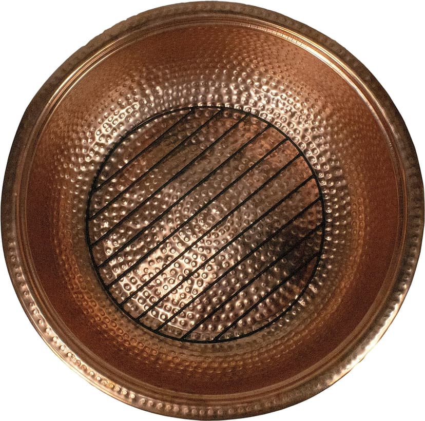 Global Outdoors 26" Genuine Copper Fire Pit with Screen, Cover and Safety Poker