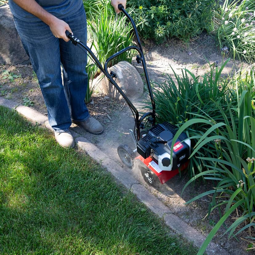 Toro 58601 Cultivator, 43cc 2-Cycle Engine, Adjustable Tilling Width 6-10”, Overhand Handlebars, 8” Max Cultivating Depth, Lightweight