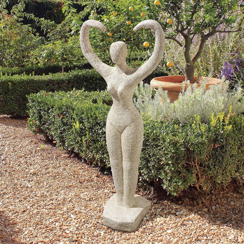 Design Toscano Neolithic Style Gaia Earth Mother Woman Indoor/Outdoor Garden Statue, 40 inches tall, Cast Stone Resin, Rough Stone Finish