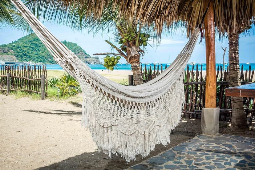 Handmade Macrame Hammock - Mayan, Matrimonial, Double, Brazilian - 100% Natural Cotton - King, Off-White