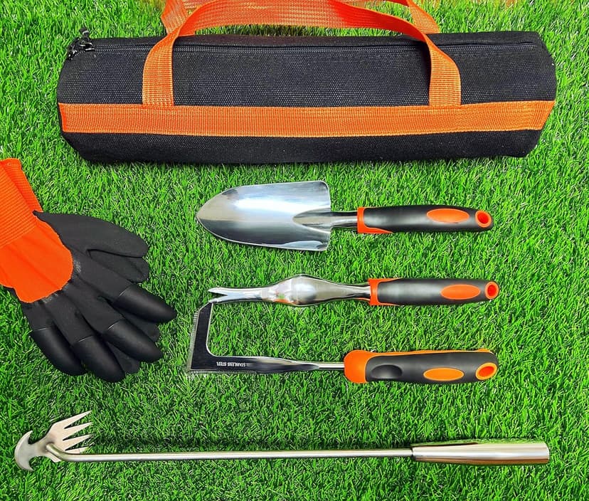 Weed Puller Garden Tools Set Grandpas Hand Weeder Tool, Gardening Portable Weed Pulling Tool 5 Pack, Detachable Dandelion Weed Puller Root Remover Tool for Garden with Long Handle- Garden Gifts