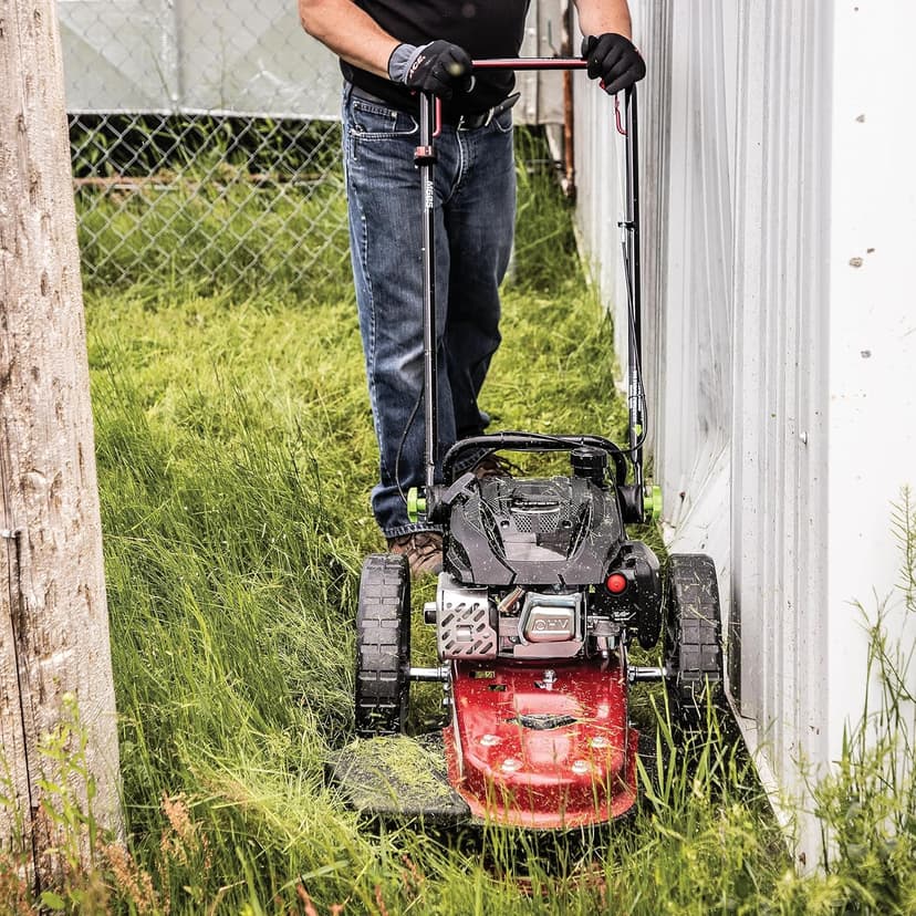 Earthquake Walk Behind String Mower With 160cc Viper 4-Cycle Engine, 22” Cutting Diameter, 14” Never-Go-Flat Wheels, Easy Assembly, Adjustable Handlebar, Model # 40314