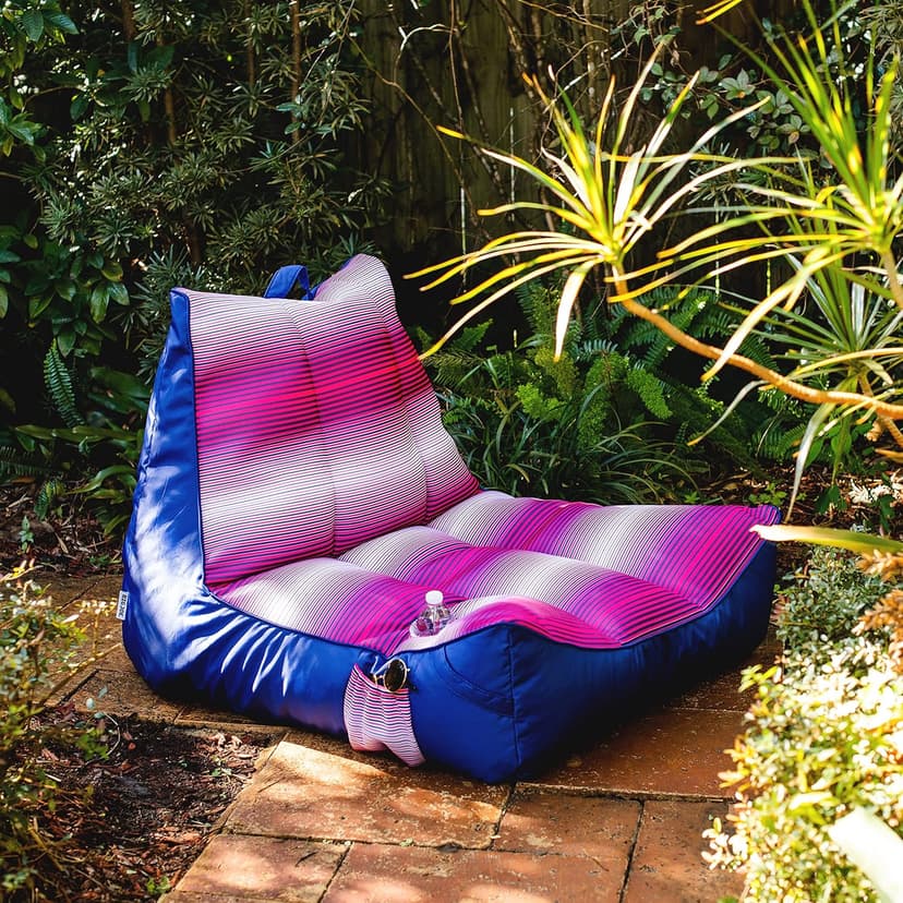 Big Joe Captain's Float No Inflation Needed Pool Lounger, Double Sided Mesh, Quick Draining Fabric