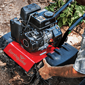 Earthquake 20015 Versa 2-in-1 Tiller Cultivator with a 99cc 4-Cycle Viper Engine, 2-in-1 Front Tine Tiller and Cultivator, Removable Side Shields and Outer Tines