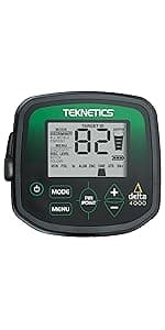Teknetics Alpha 2000 Metal Detector for Beginners with Lightweight Design, Adjustable Sensitivity, Waterproof 8-Inch Searchcoil, Ideal for Coin and Relic Hunting