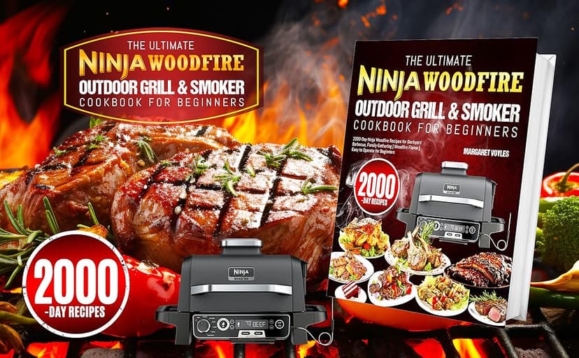 The Ultimate Ninja Woodfire Outdoor Grill & Smoker Cookbook for Beginners: 2000-Day Ninja Woodfire Recipes for Backyard Barbecue, Family Gathering | Woodfire Flavor | Easy to Operate for Beginners