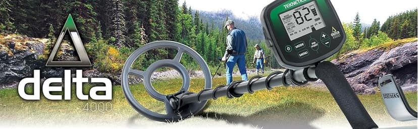 Teknetics Delta 4000 Metal Detector for Adults Features an 8" Waterproof Coil and a User-Friendly Design, Making it Perfect for Coin Shooting, relic Hunting and General Treasure Hunting