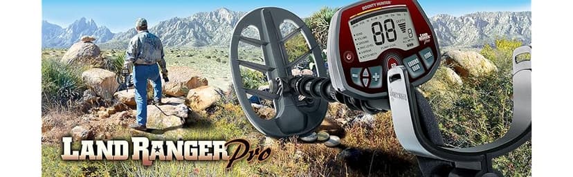Bounty Hunter Land Ranger Pro Metal Detector, 11 Inch Waterproof DD Searchcoil, Adjustable Length, Lightweight, Ergonomic, Comfortable Padded handgrip, and armrest, Detect Coins Up To 10 Inches Deep