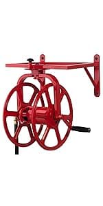 Liberty Garden Products 703-2 Multi-Purpose Steel Garden Wall/Floor Mount Hose Reel, Tan Poly