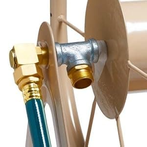 Liberty Garden Products 703-2 Multi-Purpose Steel Garden Wall/Floor Mount Hose Reel, Tan Poly