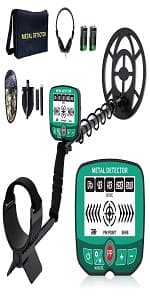 Metal Detector for Adults & Kids - Adjustable Stem, High Accuracy & 10" Waterproof Coil. Disc/All Metal Modes for Coin & Gold Detection by Beginners