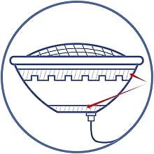 HQUA PN01DC 120V AC Remote Control LED RGBW Color Change Inground Pool Light, 10 Inch 50W with 100 Feet Cord, UL Listed Transformer Included, Fit for 10" Large Wet Niches.