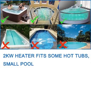UCEDER Hot Tub LX H20-Rs1 Thermostat 110V 2kw with Adjustable Temperature Thermostat for Some hot tubs,Underground Small Pool &Bathtub(Suggest Connect 20A Adapter or Breaker