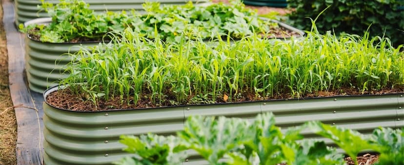 Vego garden Raised Garden Bed Kits, 17" Tall 9 in 1 8ft X 2ft Metal Raised Planter Bed for Vegetables Flowers Ground Planter Box-British Green