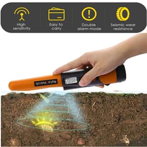 Hand Metal Detector, High Sensitivity Metal Detector with LCD Display&Belt Holster,360°Scanning,All Metal Finder Locating Gold Coin Silver Jewelry Waterproof