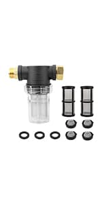 Sooprinse Chemical Injector Kit for High Pressure Washer, 4000 PSI Adjustable Soap Dispenser with a 1/4 Inch Black Soap Nozzle and Teflon Tape, 16 Ft Siphon Hose, 3/8 Inch Quick Connect