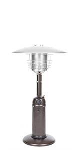 Fire Sense 61445 Natural Gas Patio Heater 45,000 BTU With Electric Ignition System For Residential - Stainless Steel