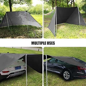 REDCAMP Hammock Rain Fly Camping Tarp Waterproof, 10x10ft Lightweight Backpacking Rain Tarp Shelter for Hiking Outdoor, Green