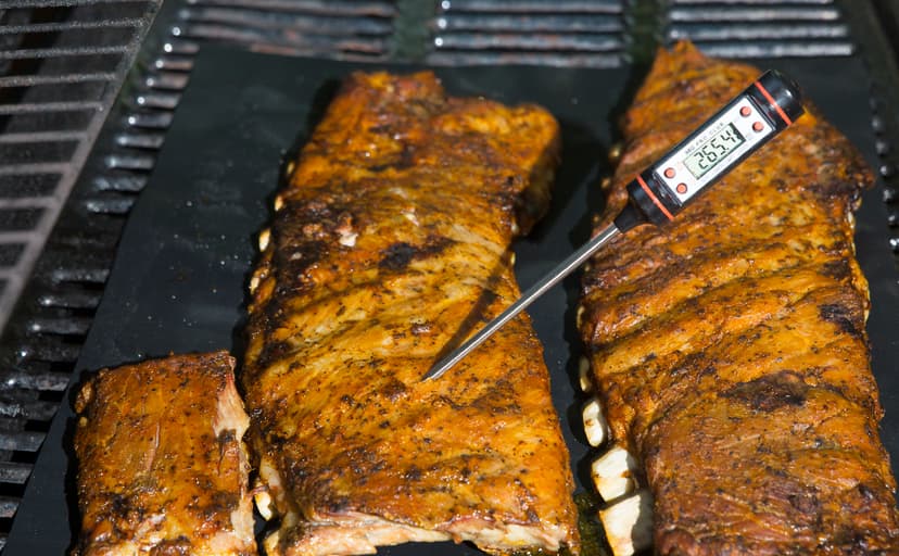 Meat Claws Bbq Grill Accessories Set - 2 Silicone Gloves, Claws For Pulled Pork, BBQ Thermometer - Perfect Smoker Accessories Grilling Tools Gift Set For (Orange Glove-Thermometer-Claw)