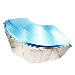 Adjustable Heat Focusing Reflector for Round Natural Gas and Propane Patio Heaters