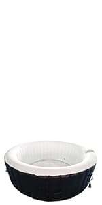 ALEKO Inflatable Hot Tub Spa | Personal High Powered Jetted Bubble | with Fitted Cover and 3 Filters | 265 Gallon | 6 Person Round | Brown | HTIR6GYBR