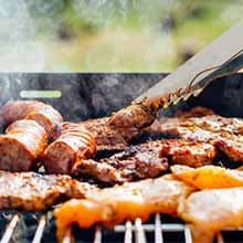 Skyflame Wood Chip Smoker Box, Stainless Steel Double V-shape BBQ Smoke Box with Hinged Lid for Charcoal & Propane Gas Grill, 12.5"(L) x 3.3"(W) x 2.5"(H), U.S. Design Patent