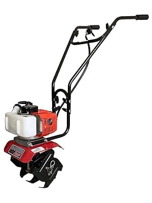 GardenTrax Mini Tiller Cultivator Powerful 33cc 2-Cycle Engine